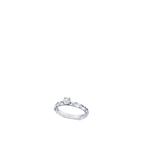  LV路易威登 22年秋冬 女士 戒指 BAGUE DE FIANCAILLES MONOGRAM INFINI， OR BLANC ET DIAMANT 预定商品2-8周发货