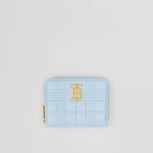  BURBERRY 22年秋冬 女士 Lola – 绗缝皮革萝纳拉链钱夹 80613051