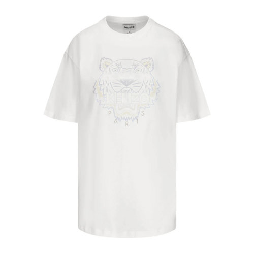 Kenzo 高田贤三  女士 服装  圆领白色棉T恤 女士短袖T恤