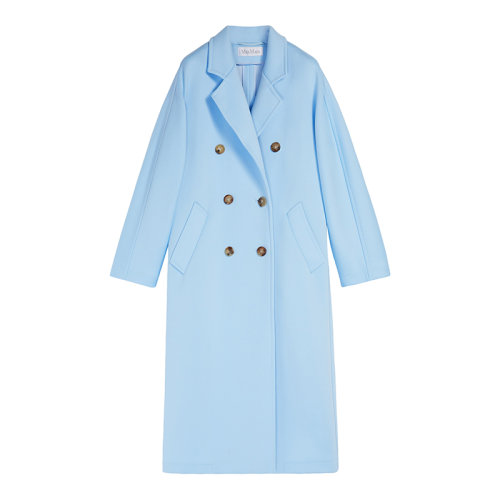 MaxMara/麦丝玛拉 22年早春新款 MADAME2系列 女士天蓝色技术棉混纺双排色101801大衣1901012106007
