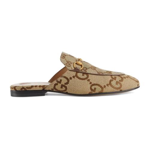  GUCCI古驰 22年秋冬 女士 Princetown系列女士Maxi GG帆布拖鞋 475094 UKO60 2588