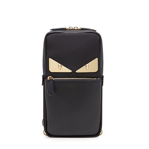FENDI/芬迪2020早春新款 男士黑色尼龙单肩背包 7VZ033A2FTF0KUR
