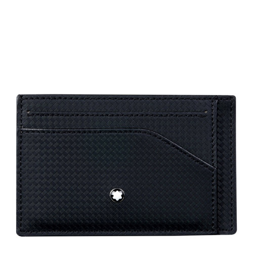 MontBlanc/万宝龙 男士黑色皮革钱夹钱包卡包卡片夹男包 123956
