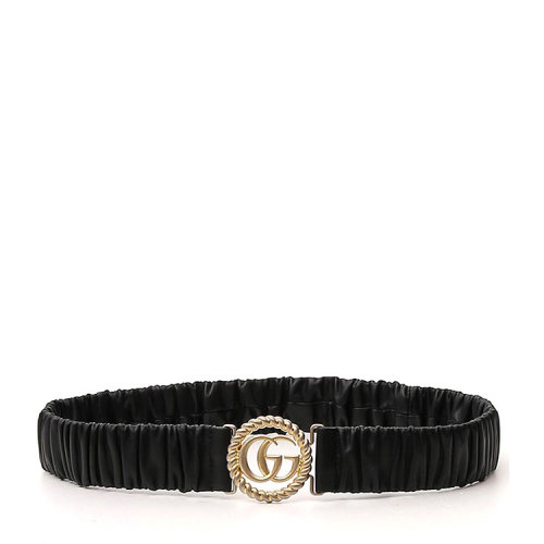GUCCI/古驰  古琦腰带 GG 女士皮质黑色时尚百搭腰带皮带  602074 B340G 1000