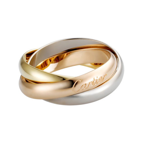 CARTIER/卡地亚  TRINITY系列 18K金白金黄金玫瑰金三色三环戒指 求婚结婚订婚对戒  B4052700