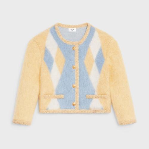  CELINE赛琳思琳 22年秋冬 女士 夹克 VESTE CHASSEUR MOHAIR BROSSé 2A74X312R.11PY