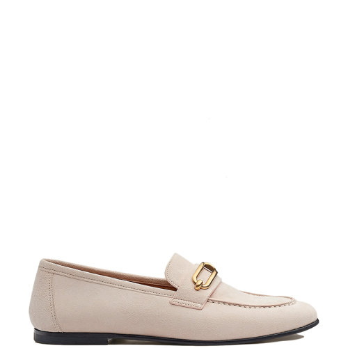 HERMES/爱马仕 22年春夏新款 Colette系列 女士波洛斯白色小牛皮Roulis搭扣乐福鞋H221157Z1E370