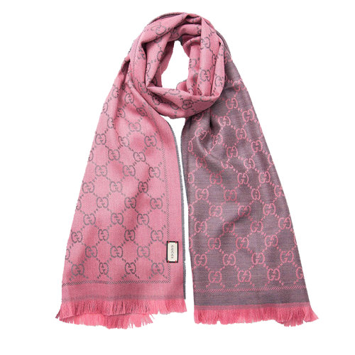 GUCCI/古驰  新款石墨粉色GG羊毛围巾 （多色可选）