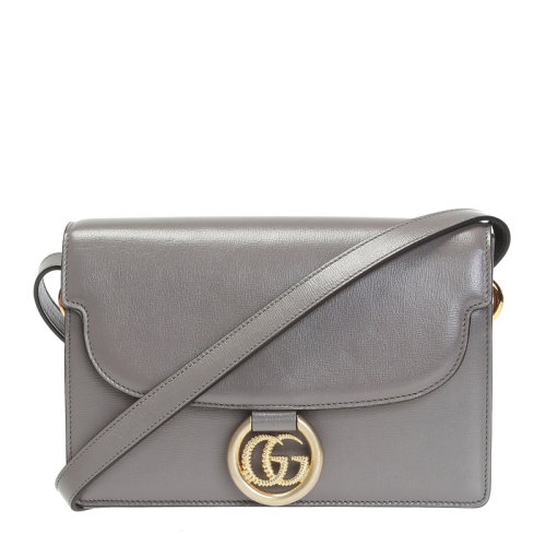 GUCCI/古驰 女士皮革GG徽标翻盖磁扣小号单肩包斜挎包女包 589474-1DB0G 多色可选