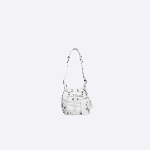  BALENCIAGA巴黎世家 22年秋冬 女士 手提包 Womens Le Cagole Xs Bucket Bag  in Off White 70