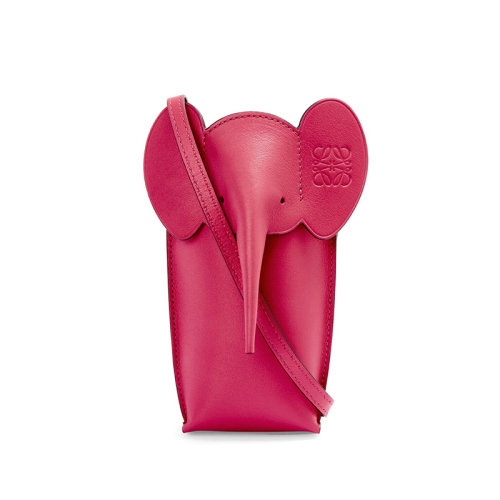 LOEWE/罗意威 23春夏新款 经典款 女士宝石红釉小牛皮磁扣开合单肩斜挎大象包C623B02X04-8603