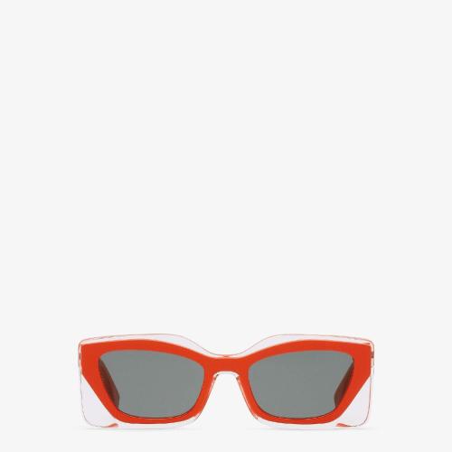  FENDI芬迪 22年春夏 女士 太阳眼镜 红色_纤维太阳镜 FOL019V1PF1TC5