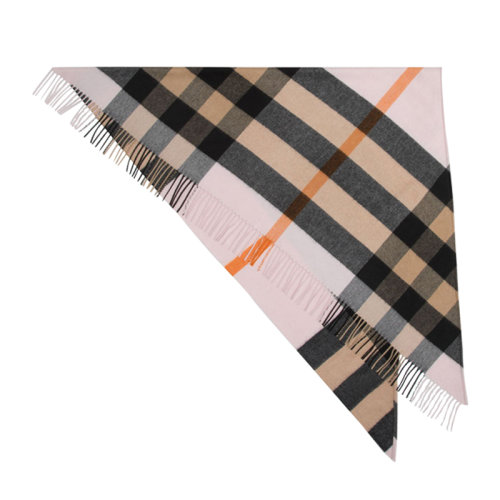 BURBERRY/博柏利 女士拼色格纹羊绒时尚保暖披肩三角巾围巾围脖 多色可选