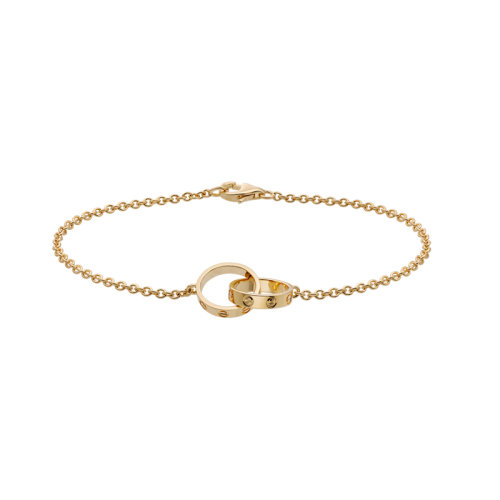 CARTIER/卡地亚 经典LOVE系列 18K金黄金双环LOVE手链 B6027100