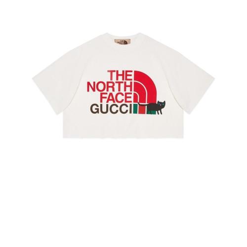  GUCCI古驰 22年秋冬 女士 The North Face x Gucci联名系列短款T恤 672487 XJDTH 9095