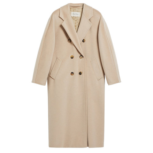 MaxMara/麦丝玛拉 22年秋冬新款 MADAME系列 女士沙色高级定制明线饰面初剪羊毛大衣1018012906032