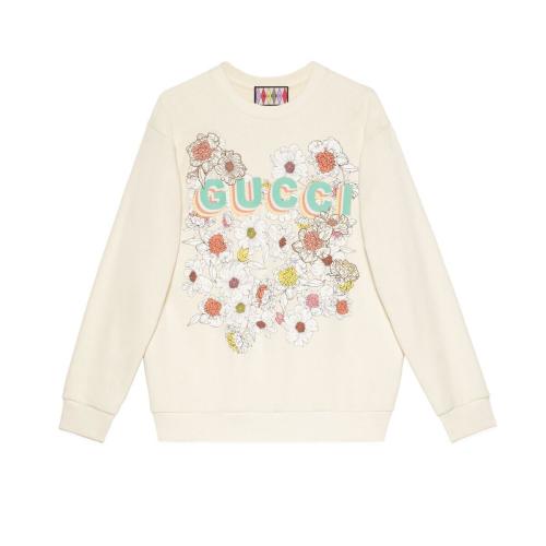  GUCCI古驰 22年秋冬 女士 Gucci Lovelight系列棉质印花毛衣 706121 XJEQL 9150