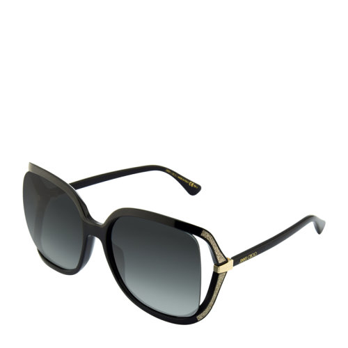 Jimmy Choo/周仰杰 吉米周 简约 复古 方形 大框 女士 太阳镜 闪亮 镂空 镜框 墨镜 眼镜 TILDA/G/S 60mm Jimmy Choo 周仰杰