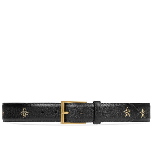 GUCCI/古驰 蜜蜂和星星图案腰带 495125 DJ2KT