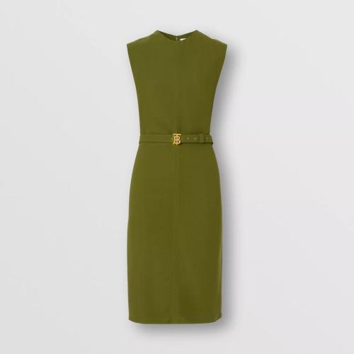  BURBERRY 22年秋冬 女士 专属标识装饰无袖束带连衣裙 80547861