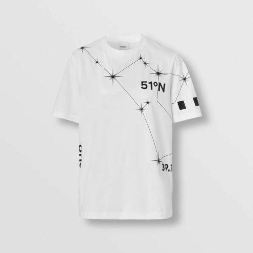  BURBERRY 22年秋冬 女士 星座印花棉质 T 恤衫 80614171