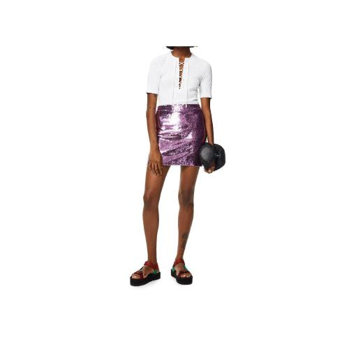  LOEWE罗意威 22年秋冬 女士 连体衣 Lace-up bodysuit in cotton S616Y27X24-2090