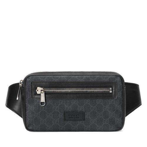 GUCCI/古驰 男士黑色帆布双G腰包 ?474293 K9RRN 1095