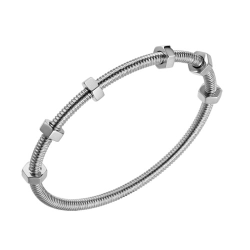 CARTIER/卡地亚 ECROU DE CARTIER 18k金白金螺丝钉手链B6049617