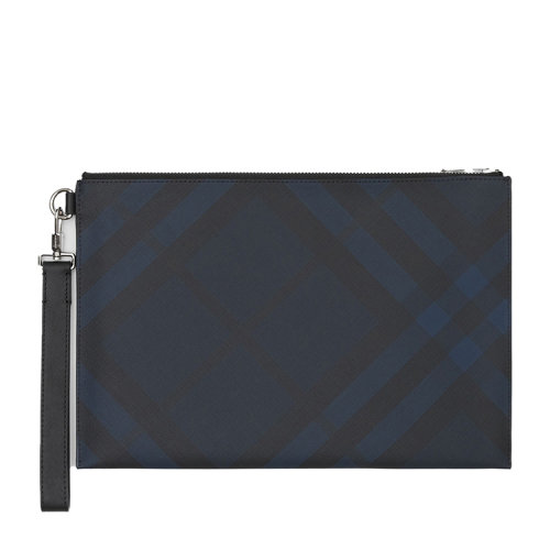 BURBERRY/博柏利 London格纹帆布/配皮拉链收纳袋80229421