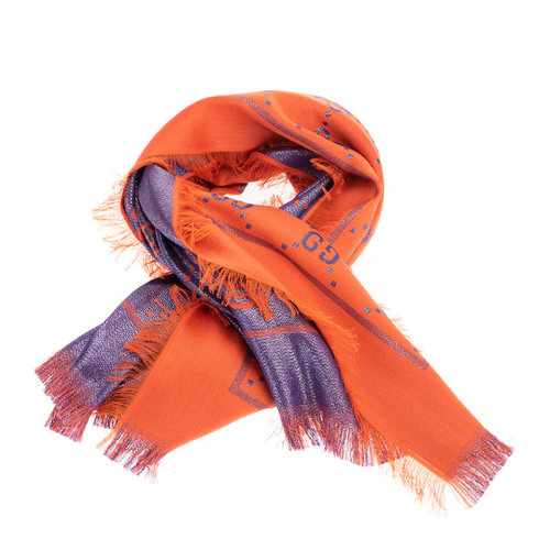 GUCCI/古驰 中性棉毛混纺金银丝线GG图案儿童围巾儿童披肩 574742-4K721 多色可选