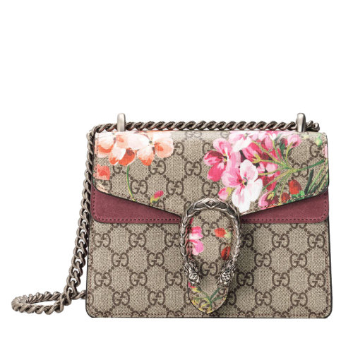 GUCCI/古驰天竺葵红花酒神链条包皮质斜挎包421970KU23N     ai