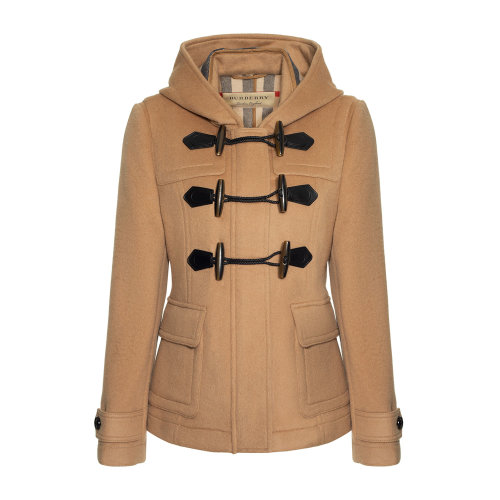 女款羊毛大衣 BURBERRY/博柏利 服装 巴宝莉 牛角扣大衣 女装 女士外套 绵羊毛 短款大衣 女士大衣 牛角扣