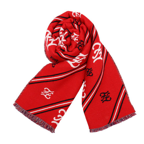 FENDI/芬迪围巾花体F logo提花羊毛围巾女士长围巾FXT085AALFF