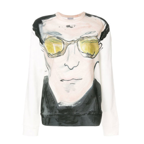 Moncler/蒙克莱 蒙口 女装时尚百搭白色棉质女士圆领卫衣 80856558099R998