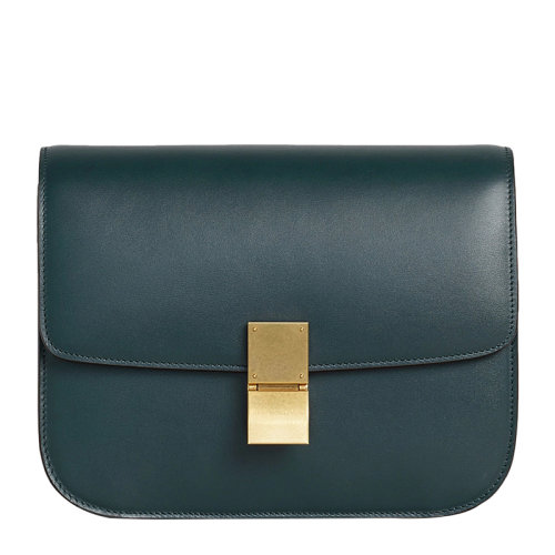 CELINE/赛琳 经典款女士纯色小牛皮扳扣翻盖开合豆腐包斜挎包单肩包小方包女包 189173DLS 多色可选