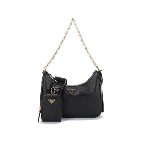 PRADA/普拉达  女士Re-Edition 2005系列皮革手提单肩斜挎包腋下包带小包 1BH204 NZV