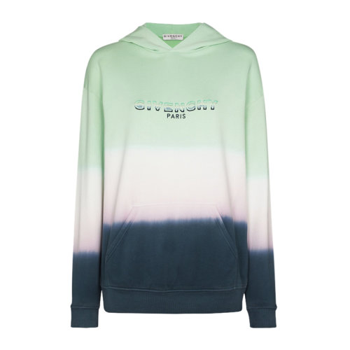 Givenchy/纪梵希 女士拼色棉质经典字母徽标印花装饰渐变效果长袖上衣卫衣运动衫套头衫连帽衫 BWJ01C3Z3S-997