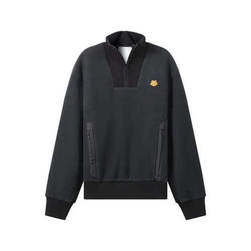 KENZO/高田贤三 男士聚酯纤维超大造型立领抓绒长袖卫衣运动衫 5SW525 4MP