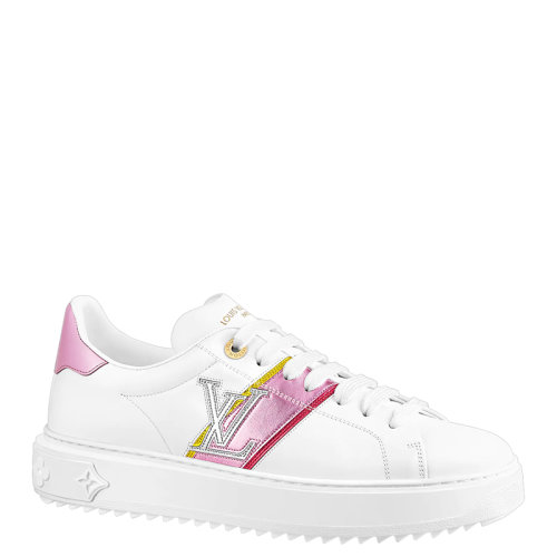 Louis Vuitton/路易威登 22年早春新款 TIME OUT系列 女士粉色小牛皮运动鞋1A9Q1K