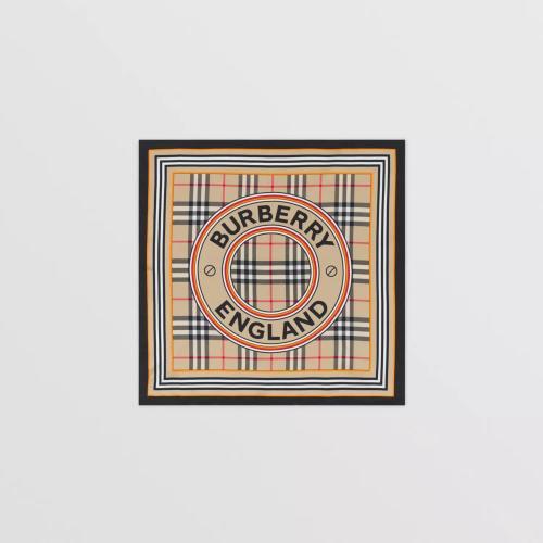  BURBERRY 22年秋冬 女士 蒙太奇印花小号丝质方巾 80531831