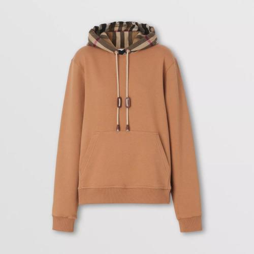  BURBERRY 22年秋冬 女士 格纹连帽棉质宽松连帽衫 80577281