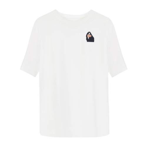 CHLOE/克洛伊  蔻依女装  女士白色棉质经典时尚圆领春夏短袖T恤 CHLCHC20SJH13181