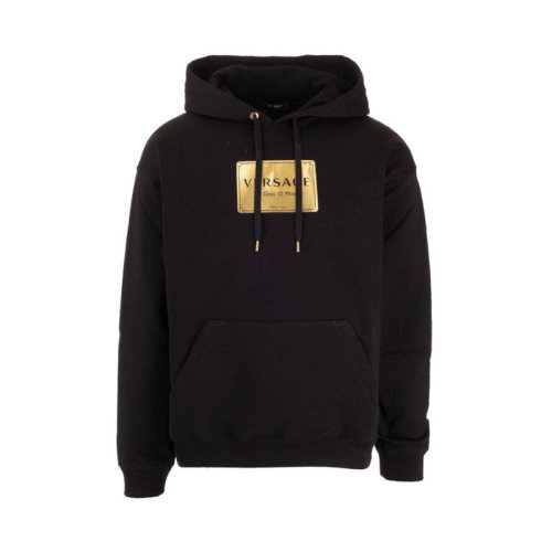 VERSACE/范思哲  男装 时尚简约 男士黑色棉质连帽卫衣 A87450A-0A232781-1008