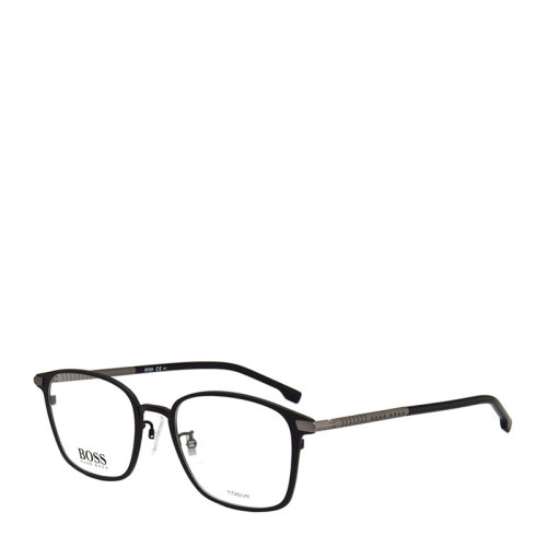 HUGO BOSS/雨果博斯 时尚 复古 钛架 全框 男女款 光学镜架 黑色 近视 眼镜框 眼镜架 BOSS 1071/F 53mm