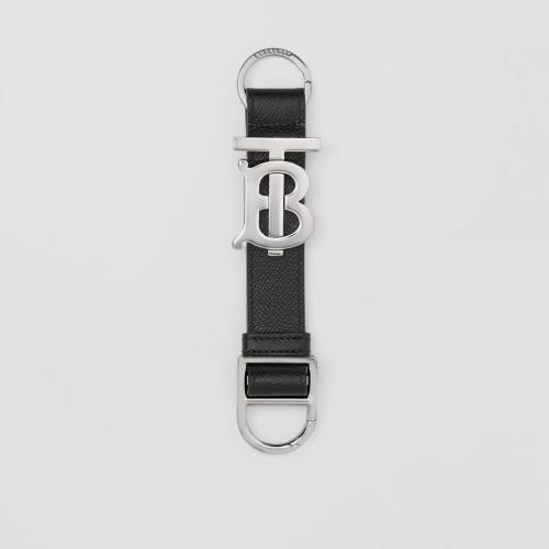BURBERRY 22年秋冬 男士 专属标识装饰粒纹皮革钥匙圈 80638611