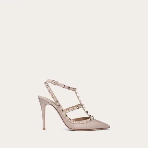  VALENTINO华伦天奴 22年秋冬 女士 高跟鞋 ESCARPINS a BRIDE CHEVILLE ROCKSTUD ZW2S0393VODP 预定商品1-3周发货