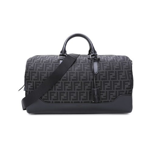 FENDI/芬迪 男士织物配皮手提单肩斜挎包旅行袋FF图案 7VA496 AG0M