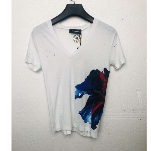 Dsquared2/D二次方 花色涂鸦女士短袖T恤