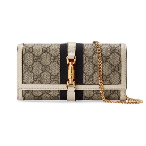  GUCCI古驰 22年秋冬 女士 Jackie 1961系列链带钱包 652681 HUHHG 9794