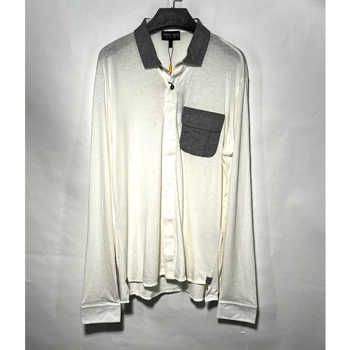 Emporio Armani/安普里奥阿玛尼 白色男士长袖衬衫（瑕疵折扣）